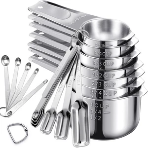 20Pcs Measuring Cups and Spoons Set, Includes 7pcs Stainless Steel Measuring ... - Picture 1 of 8