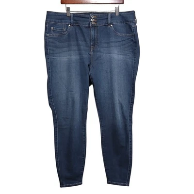 Leggings Torrid Feel The Fit Super Elásticos Denim Lavado Oscuro Talla Grande 20R Foto 1 de 4