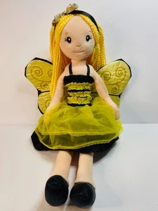 The Petting Zoo Ape Miele Farfalla Bambola Peluche 17" 2022 Giallo Nero - Foto 1 di 14