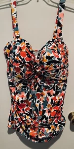Camiseta de natación Anne Cole para mujer talla grande retorcida push up talla grande 22W 2X - Imagen 1 de 9