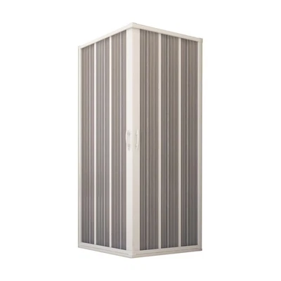 BOX DOCCIA PVC SOFFIETTO CABINA APERTURA CENTRALE BIANCO 70X70 80X80 60X60 70X80 - Immagine 1 di 4