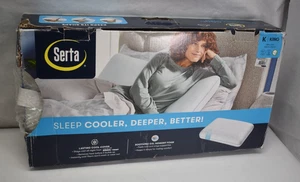 Serta Sleep Cooler Soothing Cool Gel Memory Foam Pillow White King Size Bedding - Picture 1 of 5