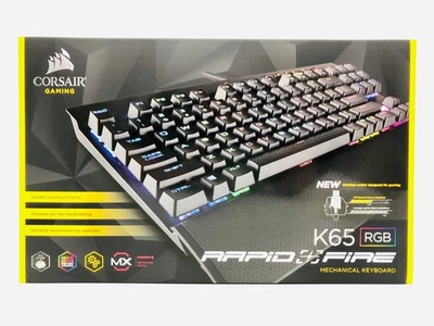 Corsair K65 RAPIDFIRE CherryMX Speed RGB COMPACT- Japanese Gaming Keyboard - - Image 1 of 4