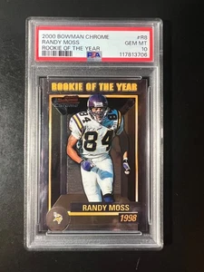 2000 Bowman Chrome Rookie of the Year #R8 Randy Moss PSA 10 POP 5 Vikings - Picture 1 of 2