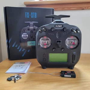 Flysky FS-ST8 2.4G 10CH - RGB  3.0 - RC Transmitter + FS-SR8 Receiver - NEW - - Picture 1 of 17