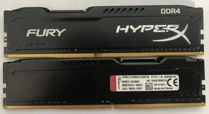 Kingston HYPERX 16GB kit 2x8GB DDR4 2400MHZ GAMING RAM DIMM HX424C15FBK2/16 288p - Picture 1 of 2