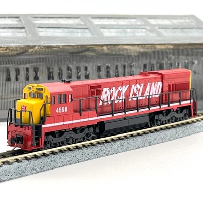 Kato N Scale 176-177 Rock Island GE U30C Diesel Locomotive 4598 Standard DC - Image 1 of 4