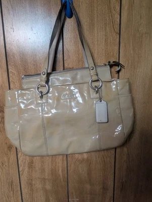 Vintage COACH Gray Leather Signature C1149-F17729 Tote Handbag  - Image 1 of 4