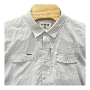 Poncho Laredo Pearl Snap Shirt Men's Size XXL Reg Fit Lt Blue Western Button Up - Picture 1 of 7