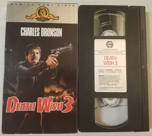 📼 VINTAGE 📼 Death Wish 3 📼 (VHS, 1985) 📼 TESTED 📼 - Picture 1 of 2