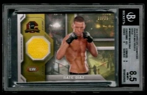 2014 Topps UFC Champions Nate Diaz Mat Relic /25 Gold Event Used Patch BGS 8.5 - Bild 1 von 2