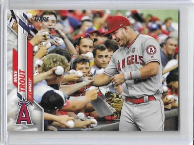 2020 TOPPS MIKE TROUT #1 SP SIGNING AUTOGRAPHS IMAGE VARIATION ANGELS - Image 1 of 2