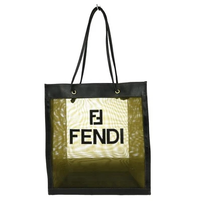 FENDI KHAKI MESH HAND TOTE BAG YQ024070 - Image 1 of 4