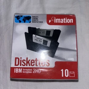 Imation 2HD 1.44MB IBM formatted Diskettes (New Sealed Box of 10) - Picture 1 of 4