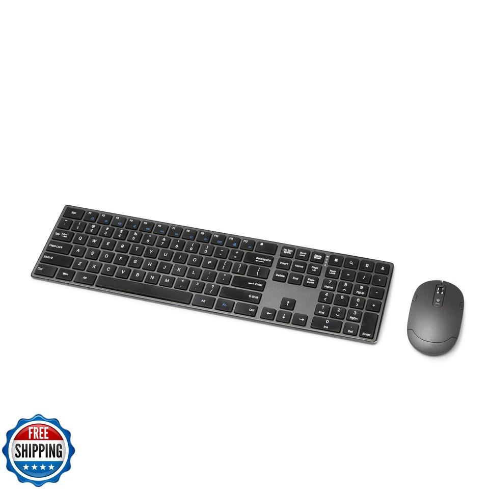 Amazon Basics Ultra Premium Wireless Keyboard and Mouse Combo - Rechargeable, - Image 1 of 4