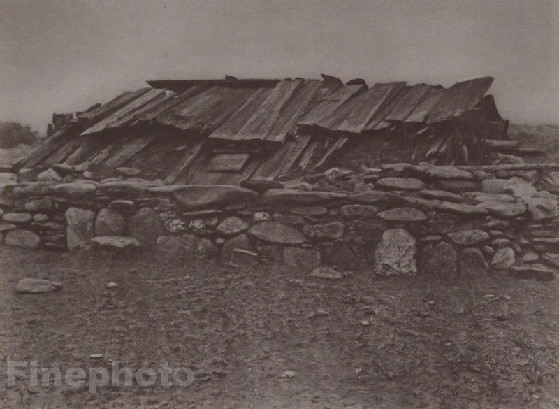 Arte en casa de sudor indio nativo americano grabado Edward Curtis c1900/72 11x14 Foto 1 de 1