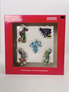 DC Superfriends Hallmark 5pc Ornament Set Batman, Superman....Awesome! - Picture 1 of 10