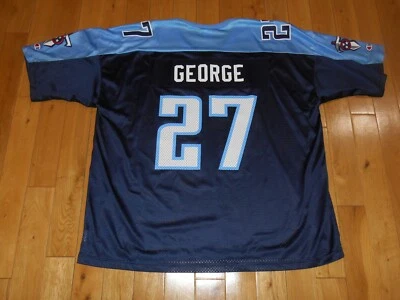 复古 90 年代冠军 Eddie George Tennesse Titans 男式 NFL 球队复制品球衣 52 — 第 1/4 张图片