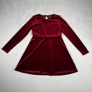 I.N.C. Dress Youth Girl Size L 14 Red Velvet Long Sleeve International Concepts - Picture 1 of 11
