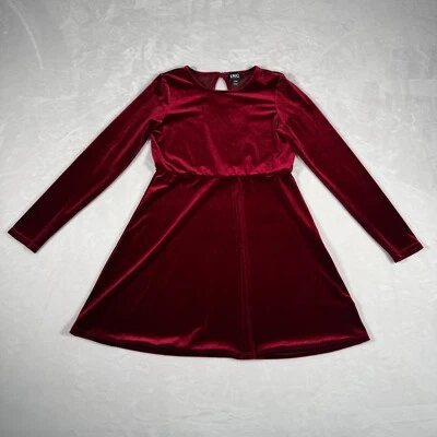 I.N.C. Vestido Juvenil Niña Talla L 14 Rojo Terciopelo Manga Larga International Concepts Foto 1 de 4