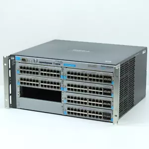 HP ProCurve 4208v1 J8773A Switch Chassis with J8768A J9033A Modules Gigabit SFP - Picture 1 of 21