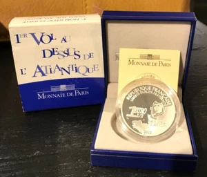 2002 France 1.5 euro silver coin - Spirit of St Louis Transatlantic flight - Imagen 1 de 3