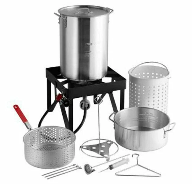 Backyard Pro 30 Qt. Deluxe Aluminum Turkey Fryer and Steamer