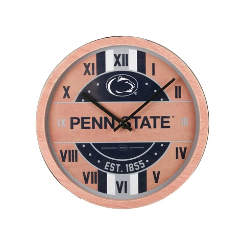 Penn State Nittany Lions Barrel Wall Clock Wooden - Man Cave Office Decor NEW Cover