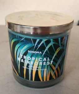 Sonoma Tropical Rainforest 14oz Candle Jar. Tropical Scent With Essential Oils - Picture 1 of 4