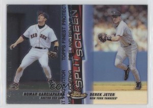 1999 Topps Finest Split Screen Refractor Right Nomar Garciaparra Derek Jeter HOF