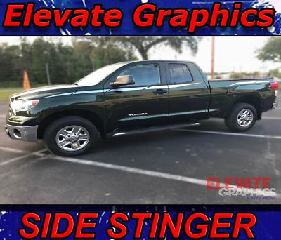 Calcomanías adhesivas de vinilo con gráficos de aguijón lateral a rayas para Toyota Tundra 2007-2021 Foto 1 de 4