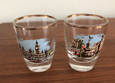 Two Vtg Shot Glasses, Piccadilly Circus & Big Ben and House Of Parliament