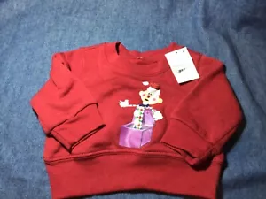 NWT Red Holiday Sweatshirt Sizes Newborn - 9 Months Charlie/Jack in the Box - Picture 1 of 3