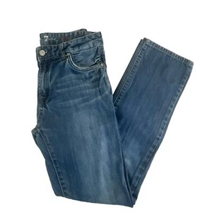 7 For All Mankind Slimmy Jeans Sz 16 Youth Boys Straight Leg Blue 5 Pocket - Picture 1 of 13