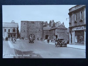 ALNWICK Hotspur Tower & PHOENIX ASSURANCE c1930s RP Postcard by R Johnston & Son - Bild 1 von 2