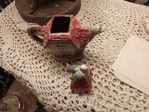 Vintage 1990's Ceramic Cottage Teapots NOS Decorative Knick Knack  - Picture 1 of 11