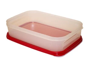 Tupperware #1 Rectángulo Modular Mates 8.5 Tazas Rojo De Colección Usado en Excelente Condición - Imagen 1 de 2