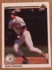 1990 Upper Deck Jose Canseco Baseball Card #66 Oakland Athletics