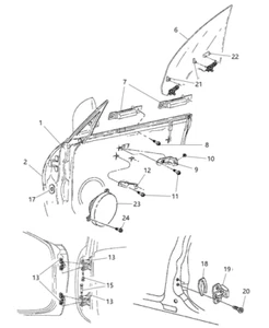 Mopar 4783498 1997-1998-1999 Dodge Neon Front Door Glass Passenger Side - Picture 1 of 1
