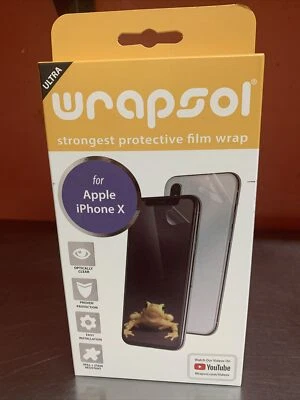 Wrapsol Strongest Protective Film Wrap For Apple iPhone X/Optically Clear~ - Image 1 of 4