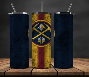 20 Oz Denver Nuggets Stainless Steel Tumbler- Travel Sport- Distressed Look - Picture 1 of 3