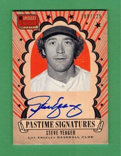 2013 PANINI AMERICA'S PASTIME SIGNATURES STEVE YEAGER AUTO 108/125 DODGERS