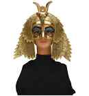 Masque casque costume femme déesse égyptienne reine or Cléopâtre adulte femme