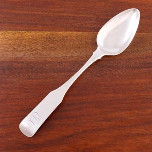 WARD & BARTHOLOMEW HARTFORD, CT. COIN SILVER DESSERT / OVAL SOUP SPOON 1803-09 - Picture 1 of 5