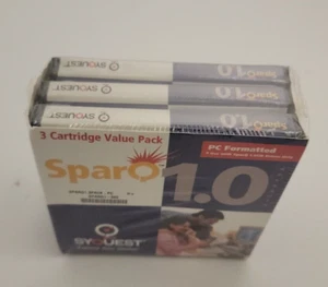 3er Pack SyQuest SparQ 1.0, Wechselkassette 1GB extern, PC Format’d, NEU NOS - Bild 1 von 2