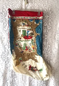Rare Vtg VIP Cranston Mistletoe Mice Jumbo Christmas Stockings Complete - Picture 1 of 11