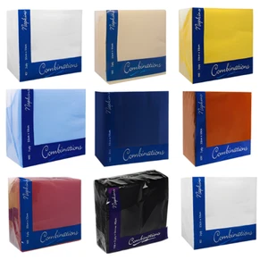 Combinations Paper Napkins Disposable Tableware Supplies Serviettes 2-3 Ply - Picture 1 of 89