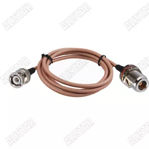 BNC Male Plug to N Female Jack Bulkhead RF Adapter Coax Cable RG142 50cm to 5m - Picture 1 of 3