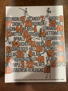 1970 Cincinnati Reds at Baltimore Orioles World Series Baseball Program Unscored - Picture 1 of 4