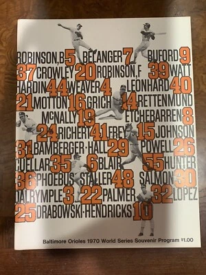 1970 Cincinnati Reds at Baltimore Orioles World Series Baseball Program Unscored - Image 1 of 4